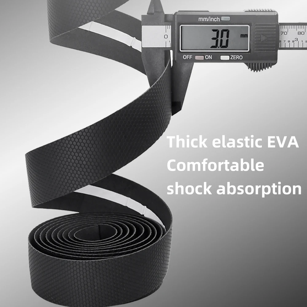 Bike Handlebar Tape MOTSUV Road Bike PU+EVA Leather Anti-slip Shockproof Bar Wraps Fixing Straps Cycling