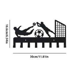 Sturdy Black Steel Football Medal Display Hook - Wall - Mounted and Easy to Install (TY - 259)