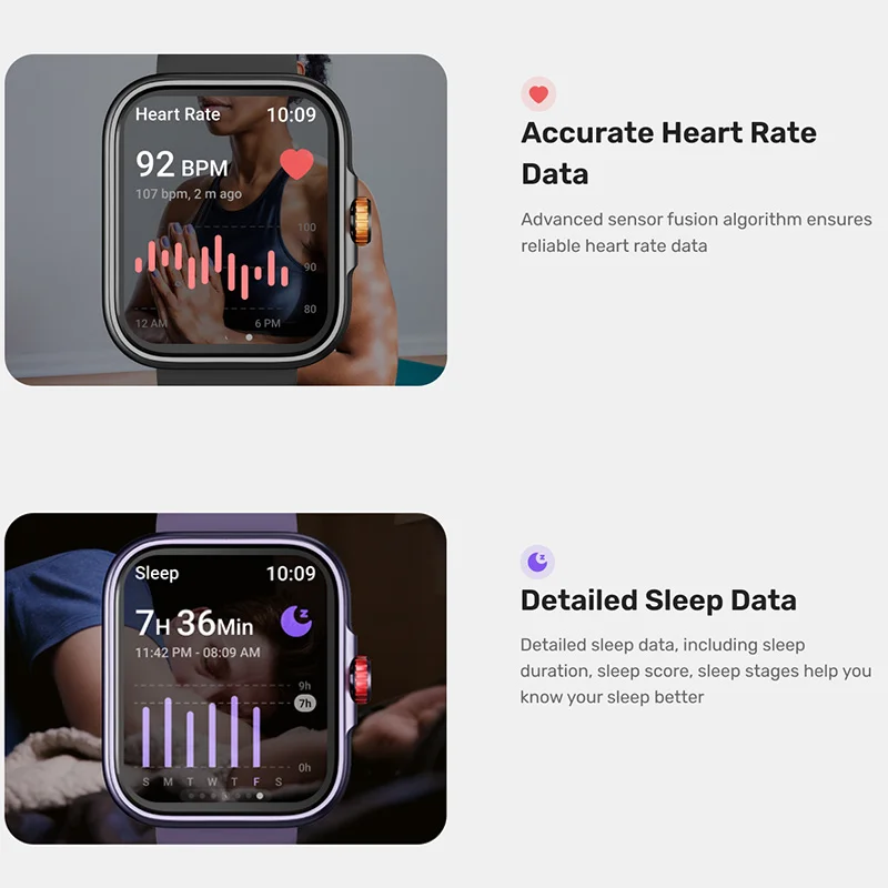 AMOLED HD ÷ Ʈ ġ 2024 GPS  ȭ, 24 ð ǰ ,  ͸  Ʈġ, 1.78 ġ