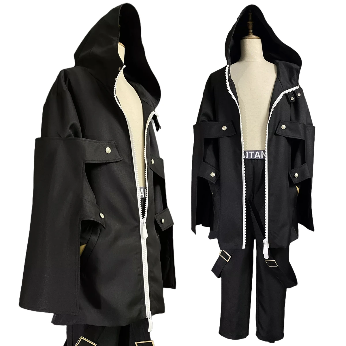 

Tokyo Revengers Anime Cosplay Costume Rindo Haitani Brothers Black Coat Hoodie Casual Wearing Halloween Christmas Gift