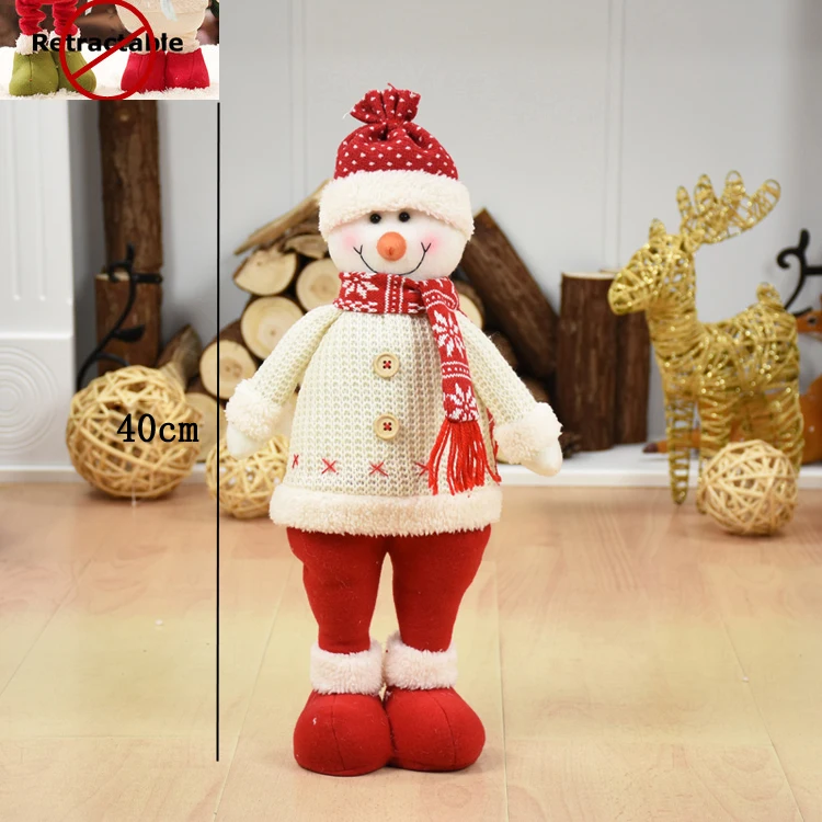 thumbnail image 1 of Muñeco de nieve de gran tamaño, muñeco de Papá Noel, decoración navideña para el hogar, juguetes retráctiles, regalo de Año Nuevo, adorno para festival de Navidad, 1 of 5