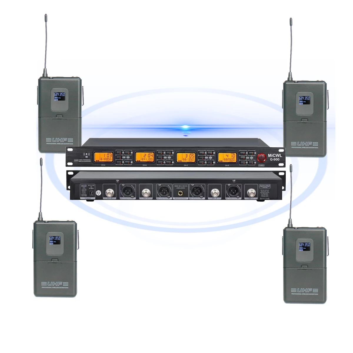 Micwl Nuovo G900 Sistema Microfono Wireless A 4 Canali 4 Palmare Headwear Lavalier Stage Karaoke Home Church Studio Microfono