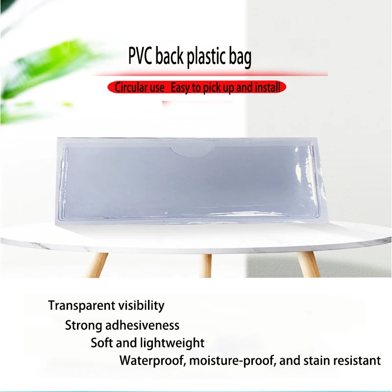 Transparent Windshield Parking Pass Holder with Adhesive Protective Film