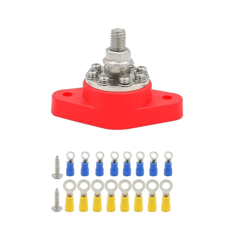 M6/M10 Morsettiera Borchie Bus Bar 3/8 "1/4" Busbar Positivo Negativo Stud