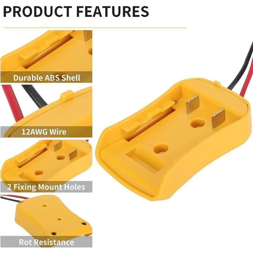 DC 20V  12V 스텝 다운 120W 전압 레귤레이터 컨버터 Dewalt 20V 리튬 이온 배터리 용 Aadpter DIY 파워 휠 인버터 벅