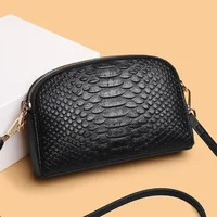 Sac à bandoulière en cuir véritable motif Crocodile pour femmes, Sac à main de luxe en cuir de vache de bonne qualité pour dames, fourre-tout 2