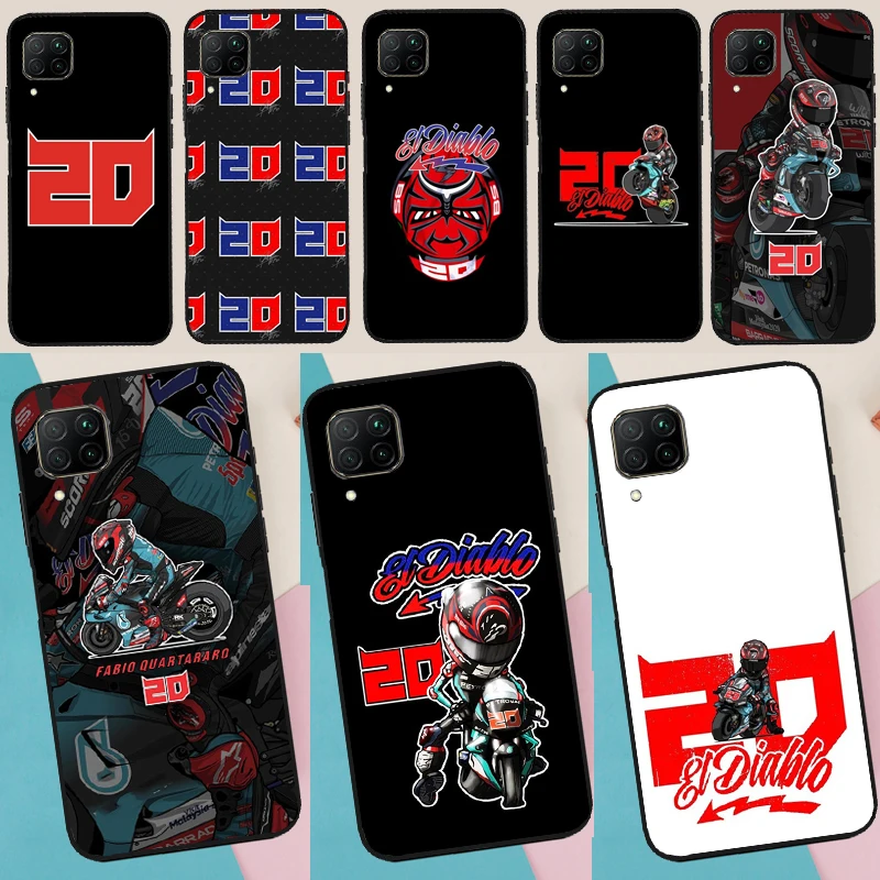 Moto No.20 Fabio Quartararo Per Huawei Honor 50 X9 X8 X7 Magic4 Pro P50 P20 P40 P30 Lite P Smart Z 2021 Nova 5T Case