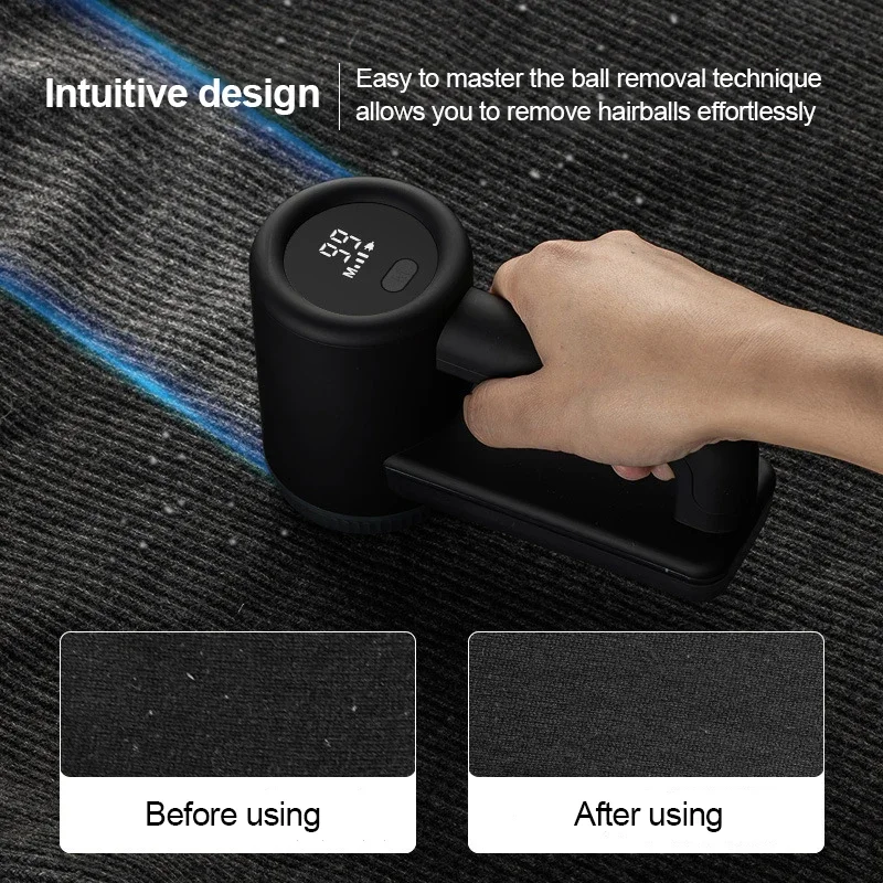Electric Lint Remover 2000mAh Portable Rechargeable Fabric Clothes Shaver 3 Speeds LED Display Fuzz Remover for Sweater Couch 3
