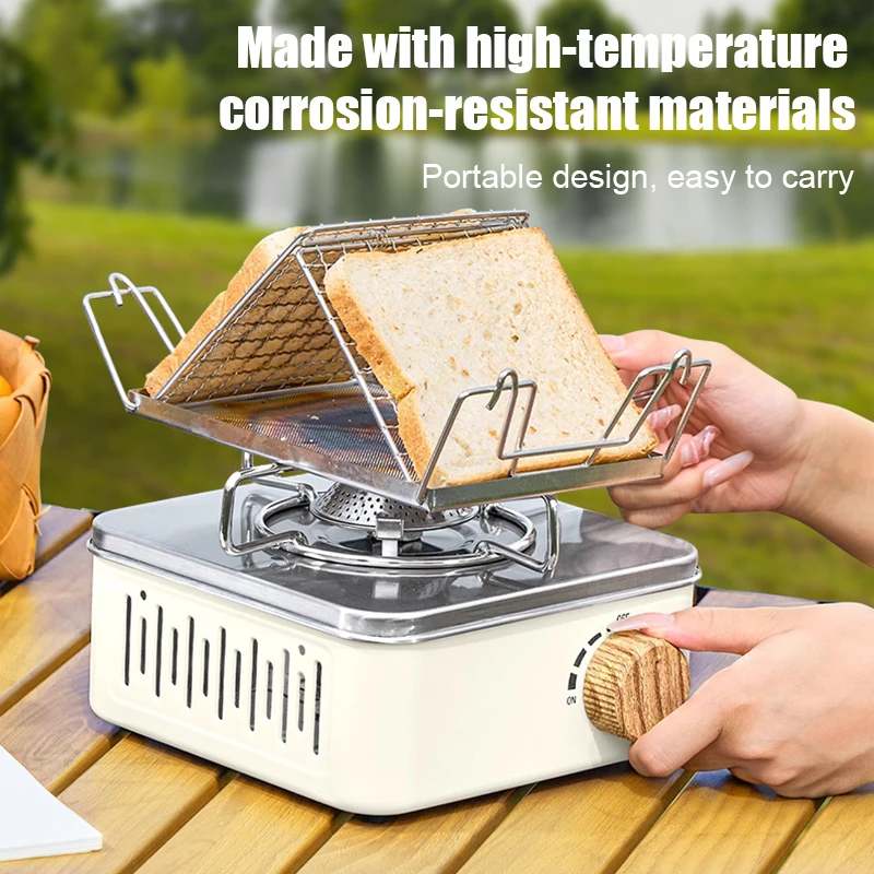 Folding Camping Stove Toaster Outdoor Multi-Purpose Toast Grill Net Portable Bread Toaster For Hiking Camping Picnic