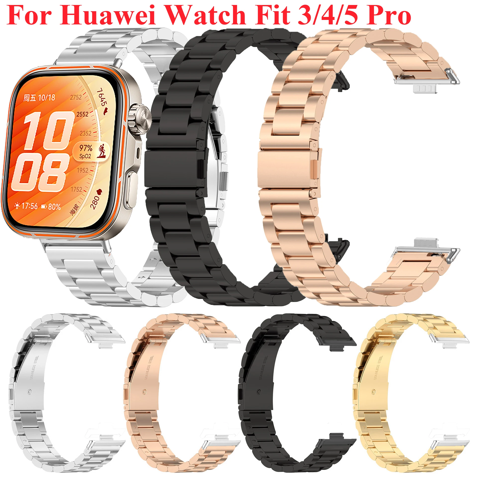 Elegant Stainless Steel Watch Band Bracelet - Premium Metal Strap