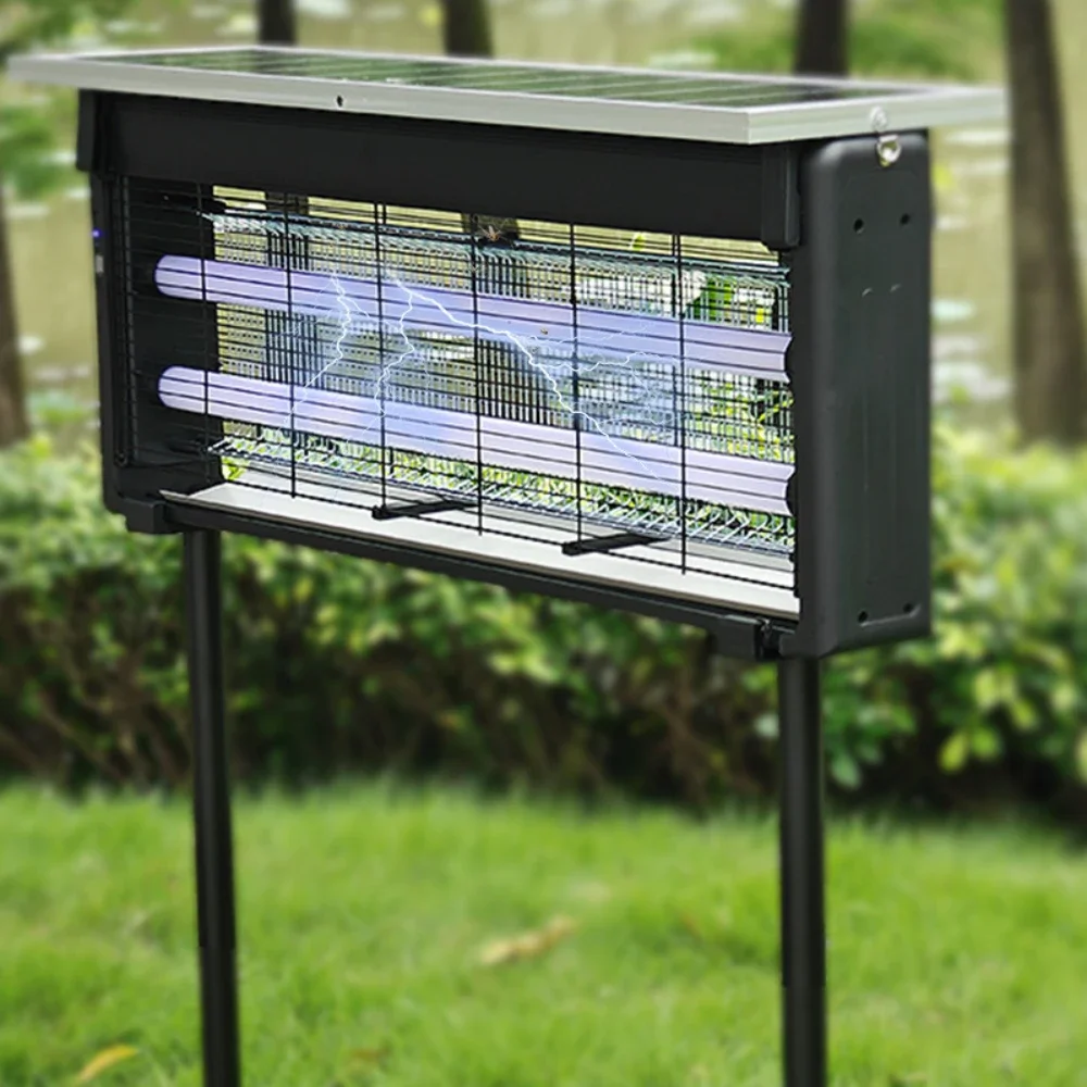 1pc Large Solar Mosquito Killing Lamp LED Square Fly Killer Outdoor Garden Lawn Lamp Mosquito Killing Trap