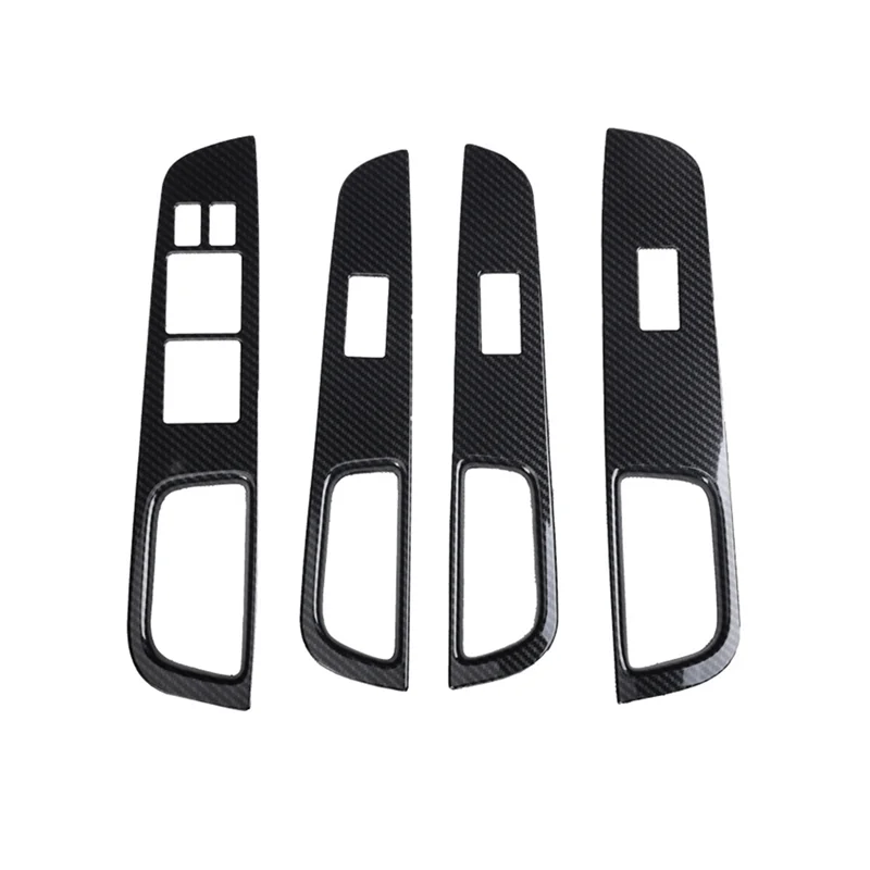 

Car Carbon Fiber Window Gl Lift Button Switch Cover Trim Door Armrest Panel for Nissan Tiida RHD 2005-2010