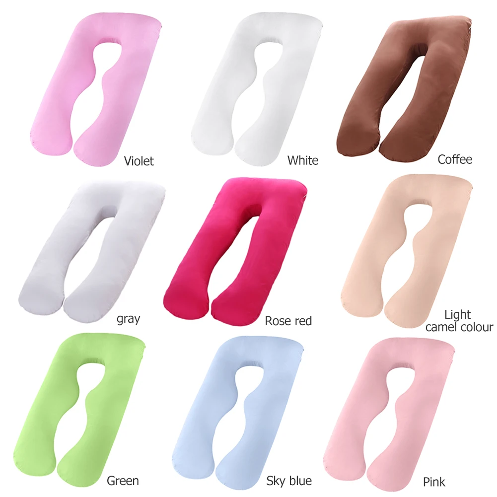 Maternity Pillow Case Multifunction Pure Cotton Cover U-shape for Pregnant Women