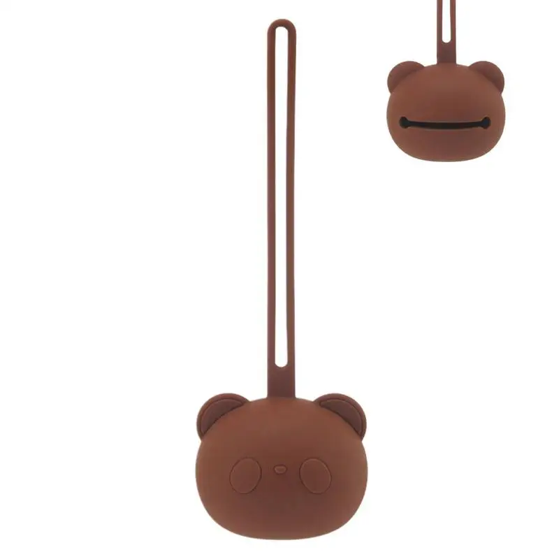 

Pacifier Holder Case Dustproof Storage Bag Pacifier Holders Cute Bear Shape Portable Food-Grade Baby Supplies Silicone Pouch For