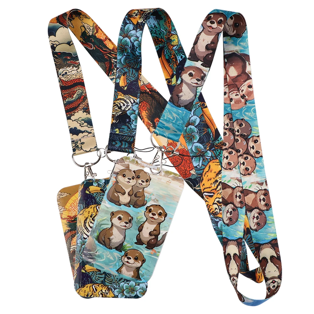 Charming Otter Lanyard - Stylish Keychain & ID Badge Holder Gift