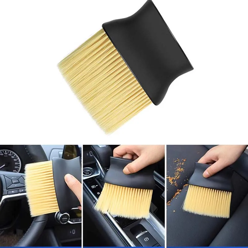 

Car Interior Cleaning Brush Center Console Clean Tool Air Outlet Cleaning Soft Brush with Shell Car Crevice Dust Removal Brush