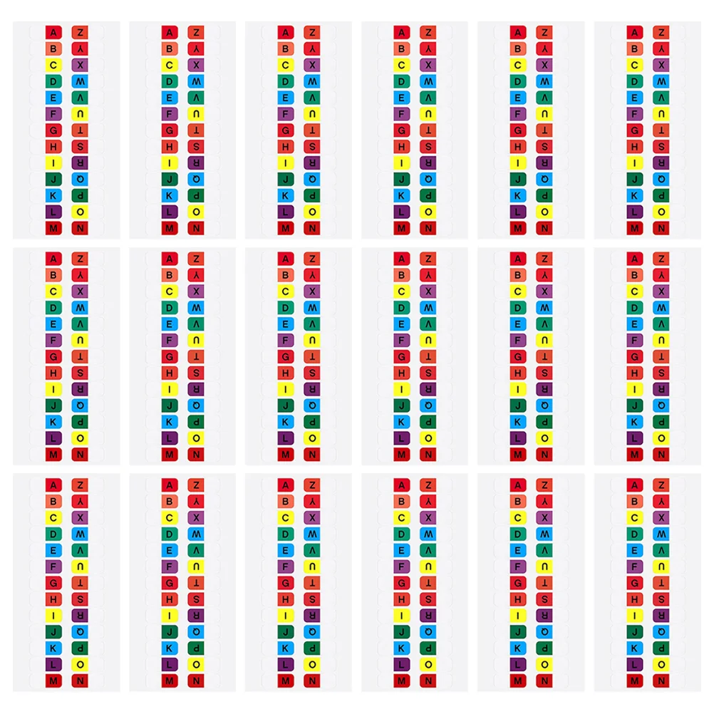 30 Sheets Notebook The Sign Index Label Student Lable Stickers Pet Alphabet Tabs