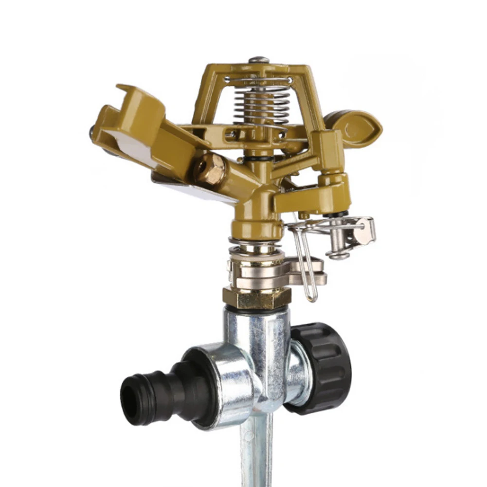 1pcs Lawn Sprinkler Metal Pulse Sprinkler Circular Sprinkler Lawn Sprinkler For Garden