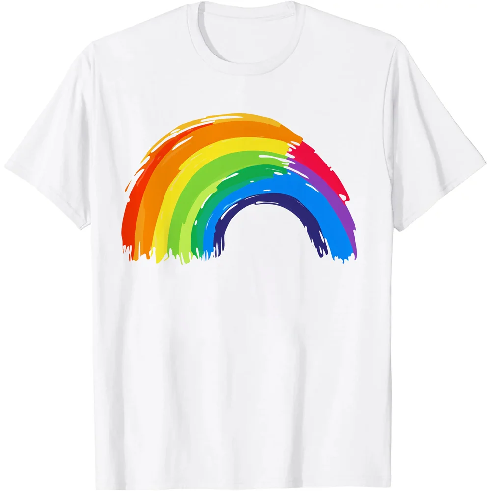 thumbnail image 1 of Camiseta premium con diseño divertido de dinosaurio y bandera antiarcoíris con diseño de galaxia espacial y arcoíris, últimas camisetas holgadas de verano de estilo Harajuku para mujer, 1 of 5