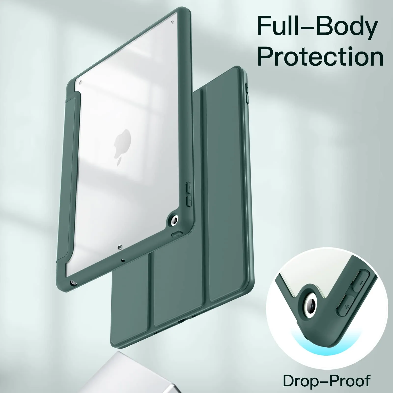 iPad 10.2-Inch Protective Case with Pencil Holder and Accessories