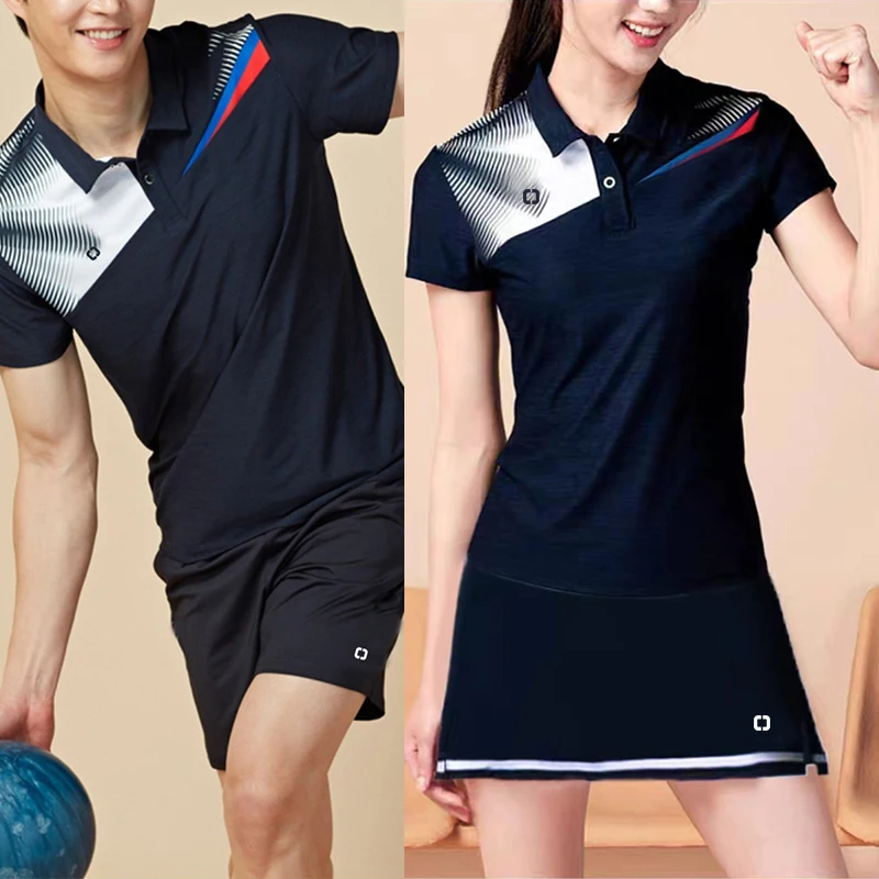 Badminton t shirt badminton shorts Badminton Suit Men Women Table Tennis Tennis Running Sports Short-sleeved Team Competition Team Uniform