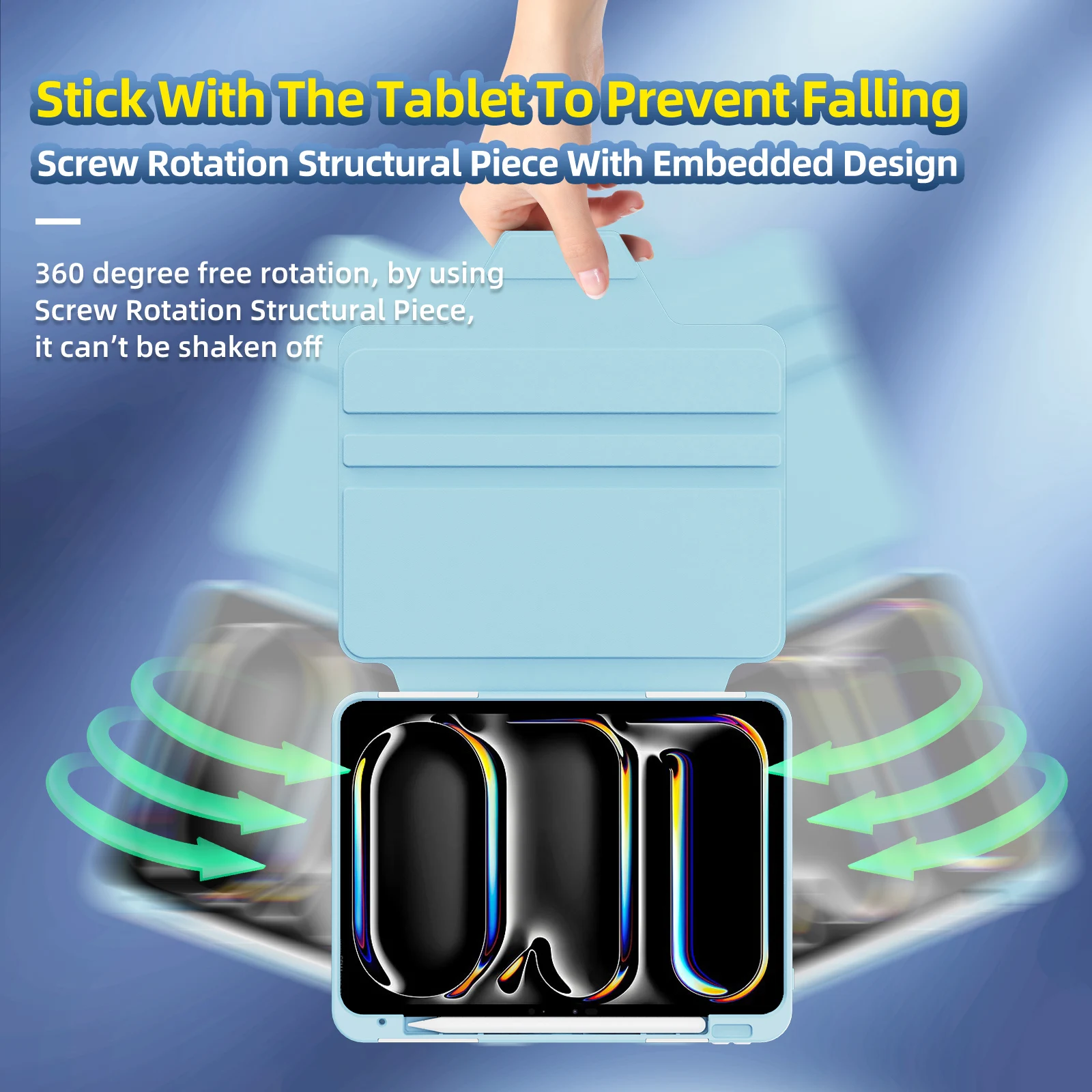 Durable Heavy Duty Shockproof Folio Stand Tablet Case