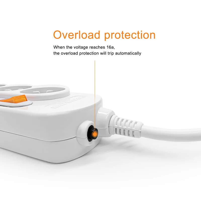 Tomada Power Strip Proteção contra Surge Switch Independente m m m Soquete 1.5 m 2.5m Fio eu - Image 5
