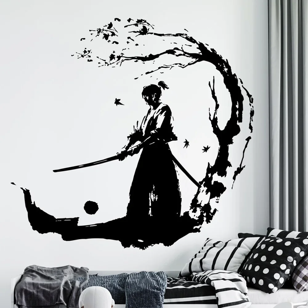 

Ninja Wall Decal Samurai Wall Sticker Warrior Wall Decor Decals for Boys Room Decoration Accessories Removable Wallpaper A392