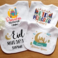 Personalised Eid Mubarak Ramadan Kareem Baby Bib Infant Bib Custom Name Infant Saliva Towel Islamic Muslim Holiday Keepsake Gift 1
