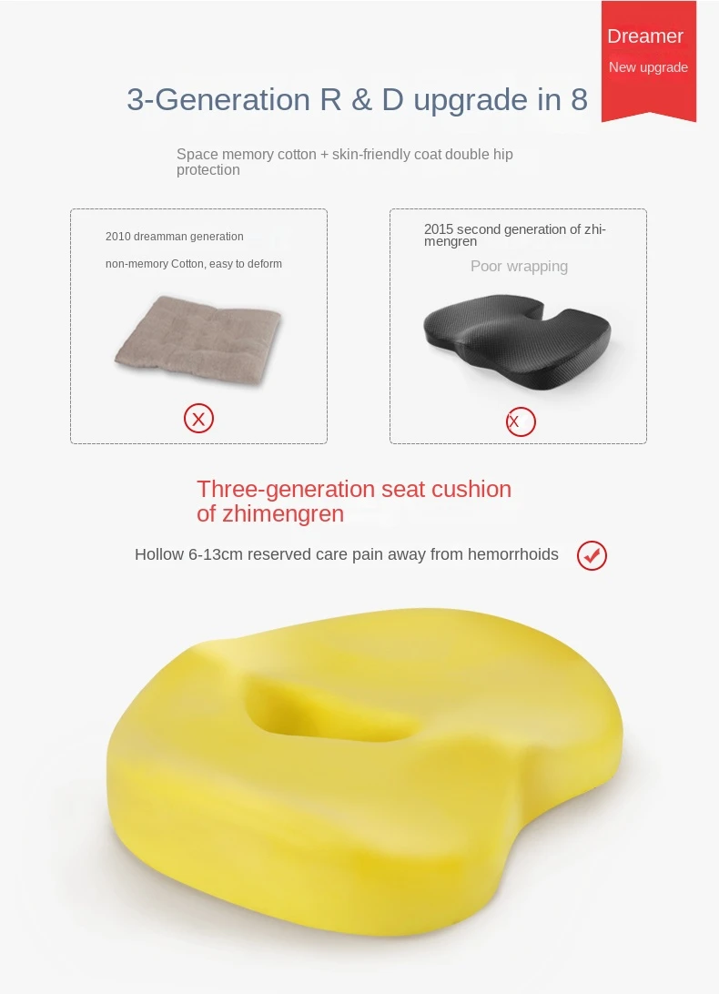 grey cushions Memory foam cushion office sedentary artifact student cushion beautiful hip cushion ass hemorrhoid cushion chair car cushion patio cushions