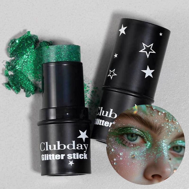Purple Glitter Sequin Stick Multifunctional Face Lip Hair Body Sequins Eyeshadow Gel Music Festival Stage Makeup Decoration Tool 3