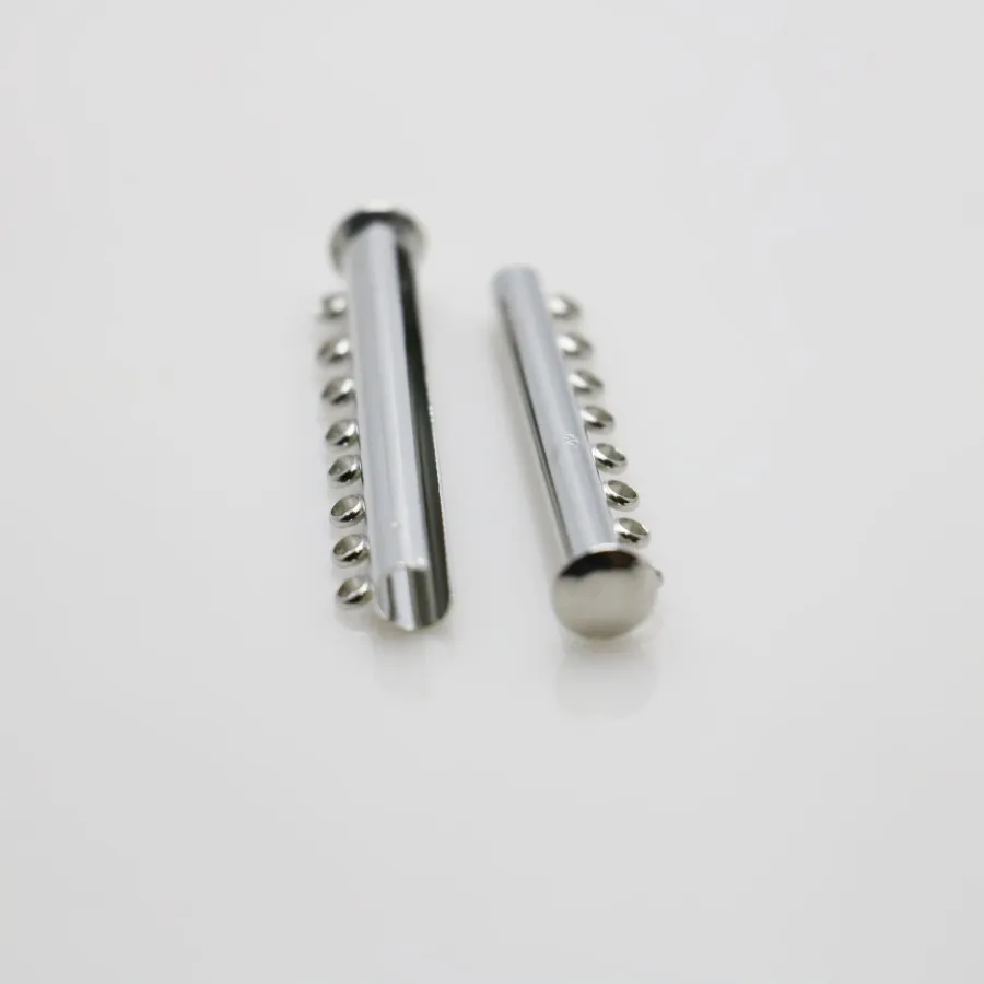 5PCS Wholesale Snap Machining Metal Parts 8Row Button Accessory for Necklace Bracelet Jewelry Making Design Alloy Silver-plate