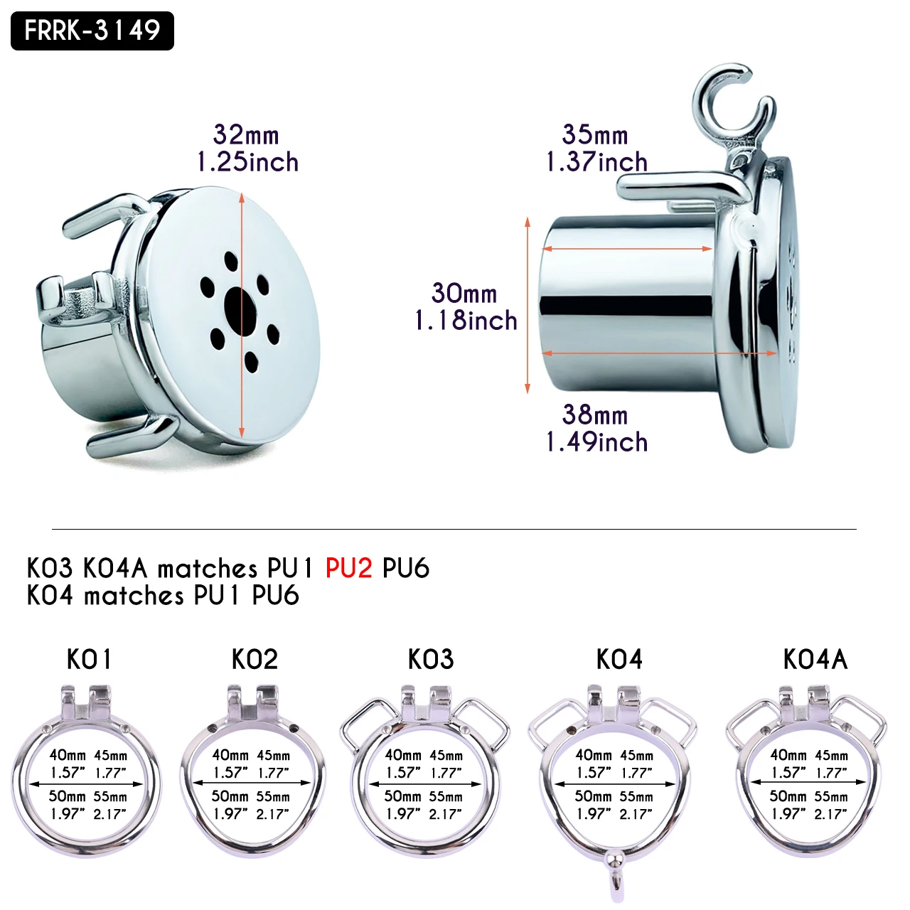 FRRK Cylinder Inverted Male Chastity Belt 정조대 Stainless Steel Cock Cage with Urethral Erotic Sex Toys For Men Metal Penis Rings penis chastity cage chastity lock sex toy chastity cage accessory penis cock ring