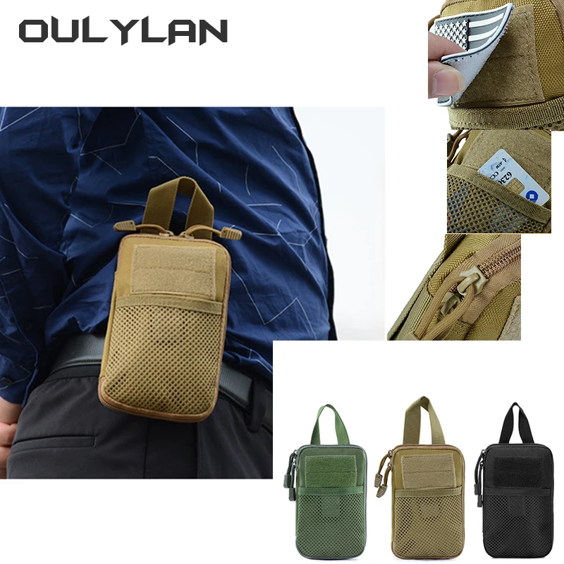 

Tactical Bag MOLLE Outdoor Sports Hiking EDC Handbag Waterproof Phone Bag Expansion Pack Running Storage Accessories Bags