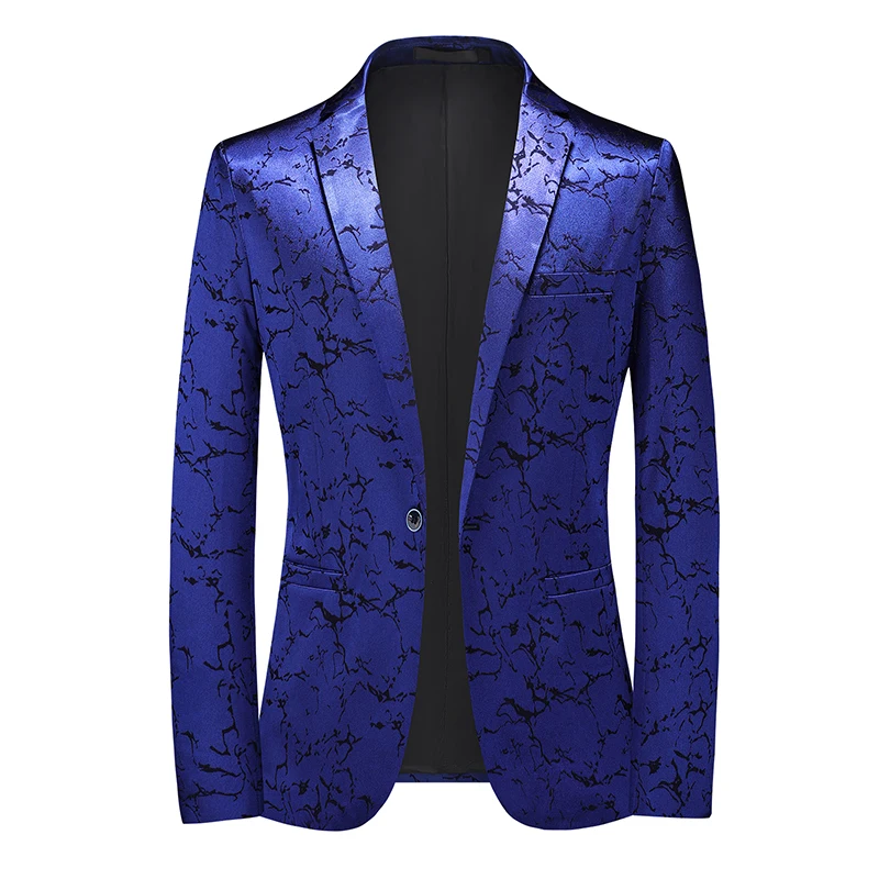 

Fashion Mens Boutique Business Blazer Spring Casual Personalized Jacquard Design Evening Dress Suit Male Slim Fit Blazers Jacket