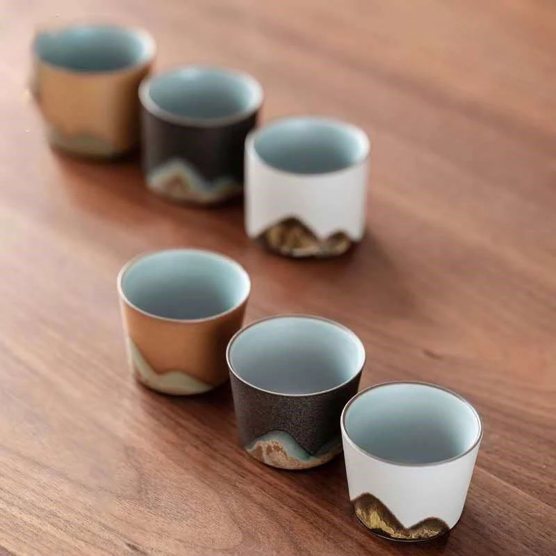 50/55ML Handmade  Retro  Ceramic Teacup Chinese Crockery Small Quality Tea Set Master Tea Cups Single Retro Coffee Cup