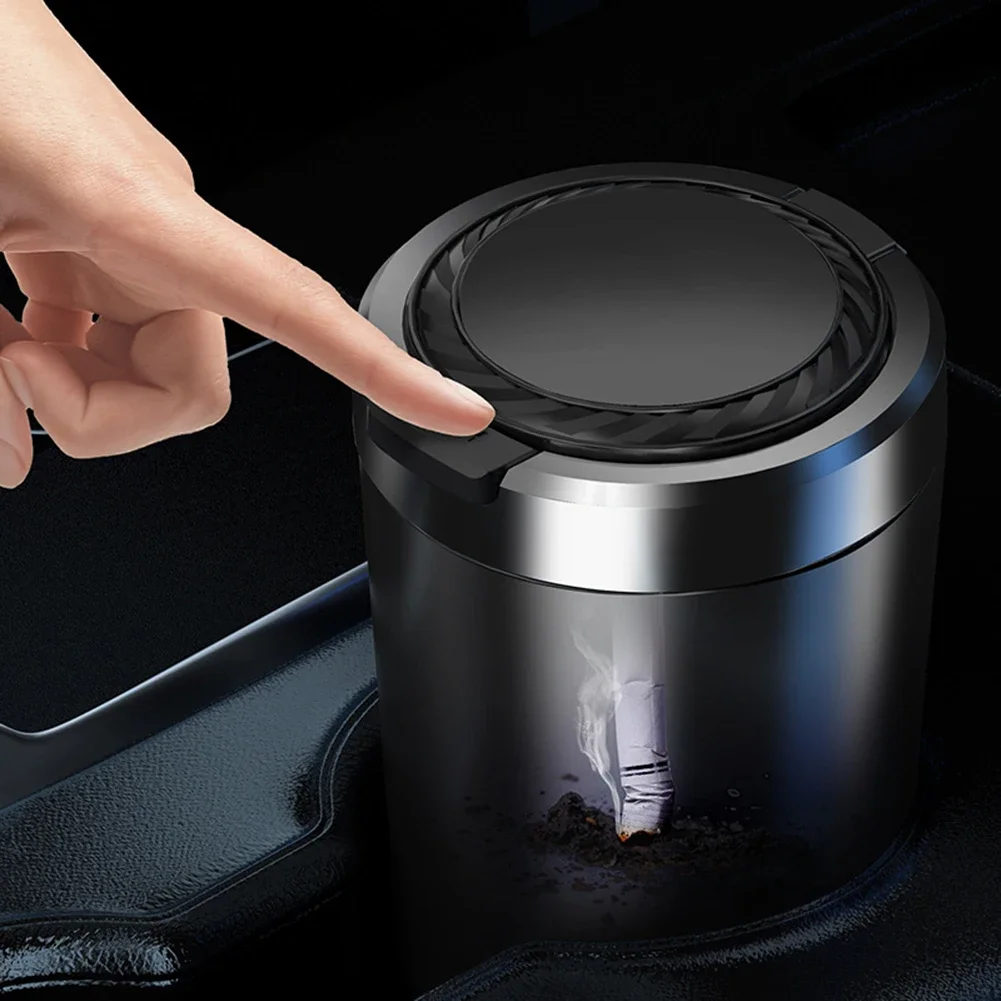 

Car Ash Tray LED Light Alloy Ash Tray Aluminum Cup Portable Smokeless 2024 Hot Sale Brand New And High Quality