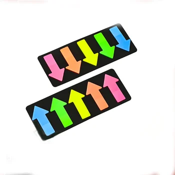 Schede indice al neon con freccia Note adesive autoadesive per la marcatura di pagine Adesivi per note adesive scrivibili impermeabili Quaderni scolastici