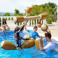 Pool Fighting Float Row Toy 2 Player Water Sport Inflatable Floating Playing Game Swimming Ring Gladiator Raft for Kid Adult Toy 1