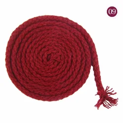 Premium Cotton Twisted Rope for Sewing & Crafting - 10M 5/7mm, Ideal for Bag Straps & Home Decor (Wine)