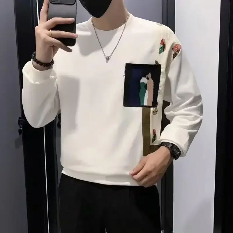 thumbnail image 1 of Sudadera con capucha de algodón con estampado para hombre, camisetas blancas, ropa de calle de diseñador, ropa de una pieza barata, ropa de otoño Y2k, emo S, 1 of 5