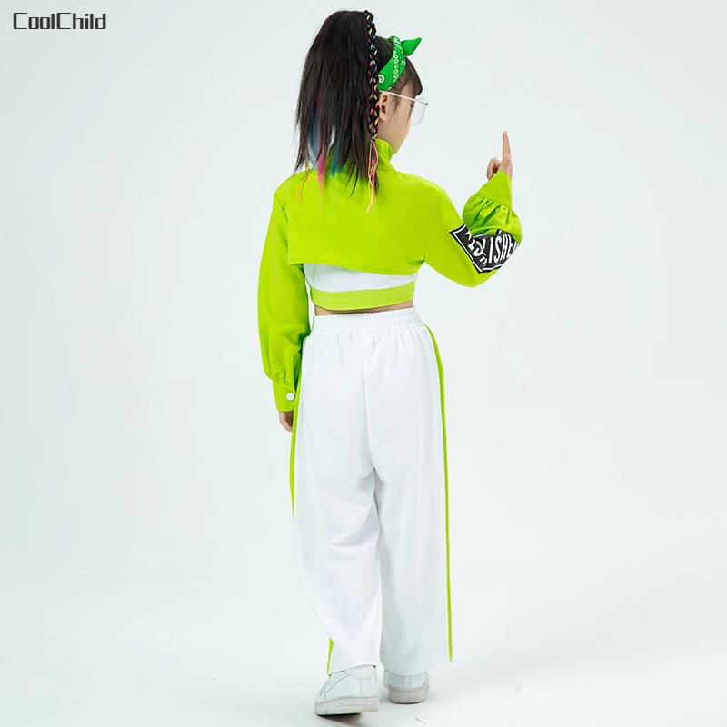 【お気にいる】 Dziewczęce krótka kurtka Hip Hop solidne spodnie Cargo Clothing