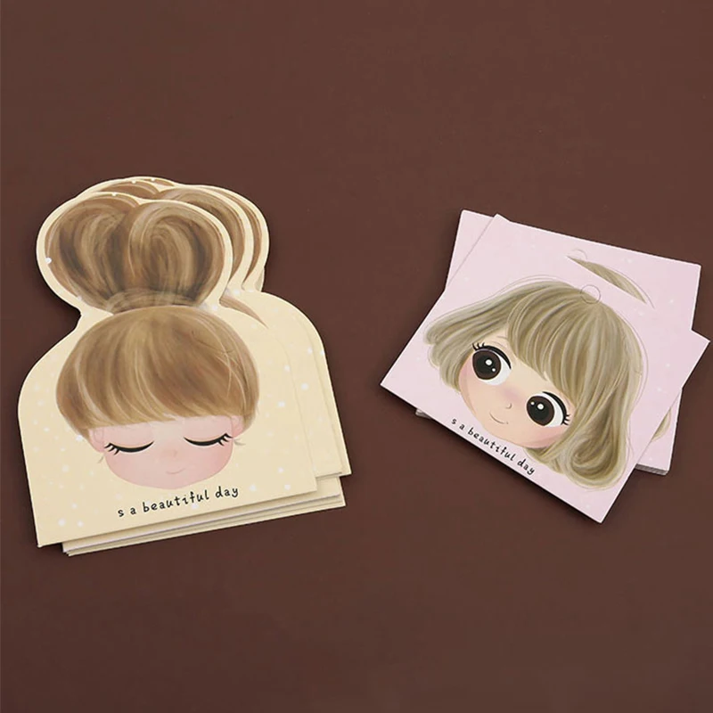 

100pcs Barrettes Packing Paper Card Cute Small Girs Display Cards For DIY Kid Hair Accessories Retail Price Tags Holder Label