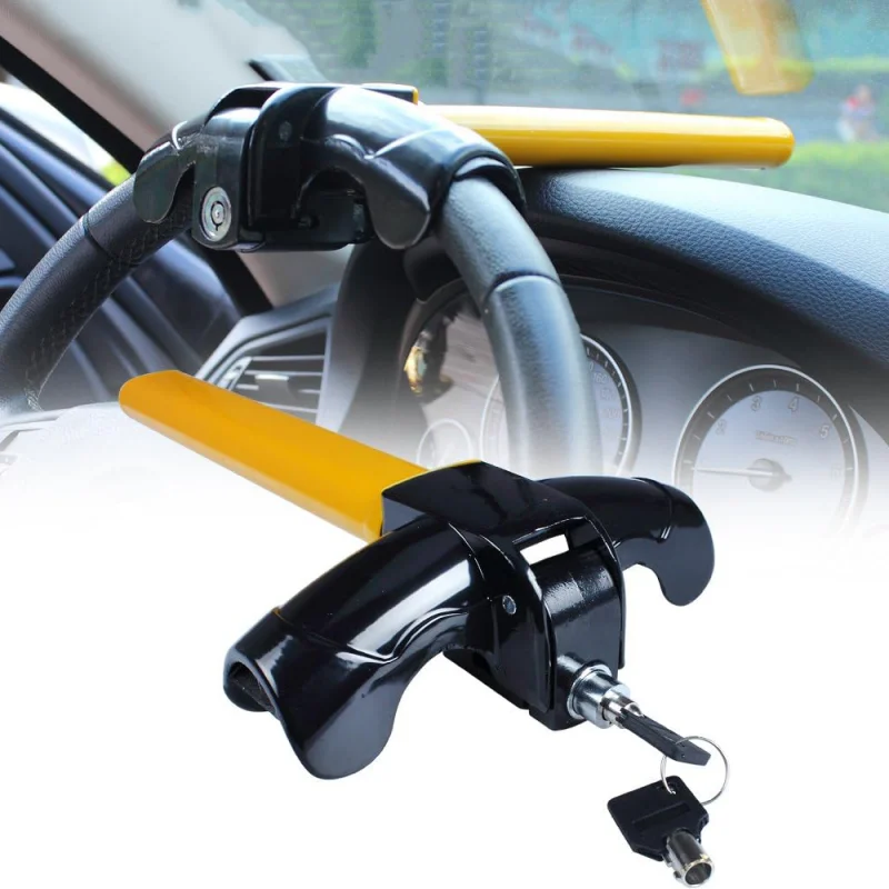 Universal Car Steering Wheel Lock Heavy Duty Anti-theft T-Bar Steering Wheel Immobiliser Car Accessories: uk Stock, 4 Days Free Delivery, & No Order Amount limit