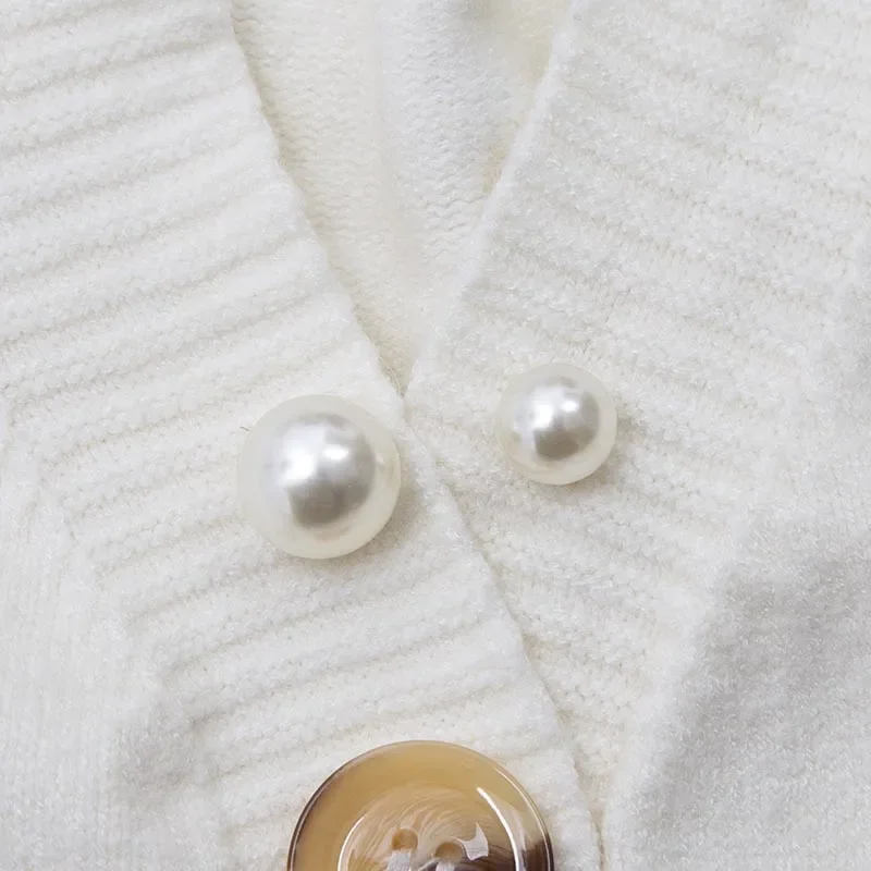 3Pcs/Set Women Double Beads Imitation Pearl Brooch Pins For