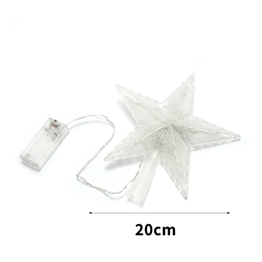 Christmas Tree Top Light – Battery Tree Topper, Crystal Lighted Tree Topper