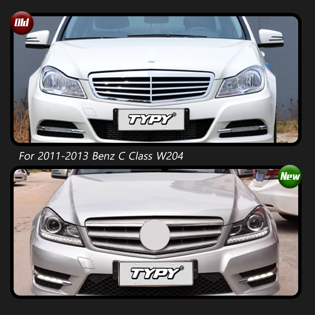 C250 W204 Mercedes 12-14 ◆W204前期　W205ルックHIDヘッドライトキット C350 HID Xenon AFS Intelligent C63 パーツ