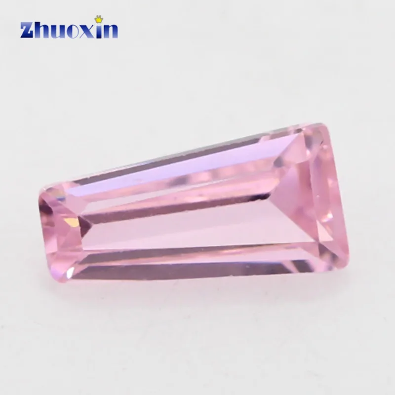 

Size 2x1.5x1~6x3x2mm Pink Trapezium Shape 5A CZ Stone Synthetic Gems Cubic Zirconia For Jewelry