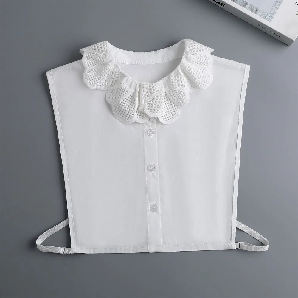 

Cotton Fake Collar Cute Petal Detachable Lapel False Collar White False Blouse Sweater