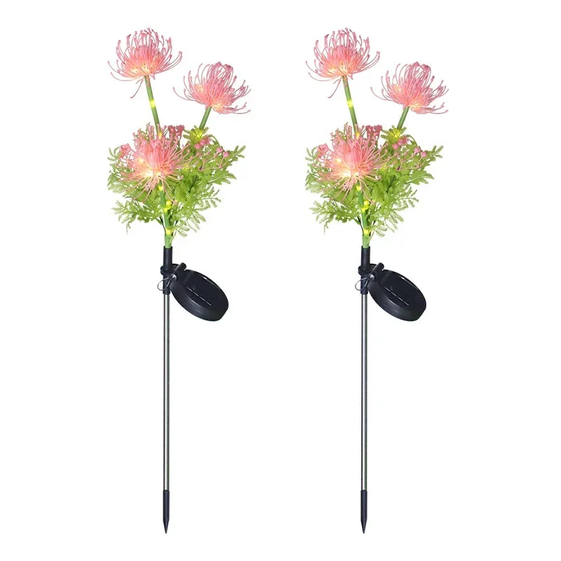 Solar LED 3 Head Flower Lights Waterproof Lights Solar Flower Lights For Garden Decorative Yard Lawn Mother's Day Easter Decor solar lights